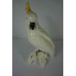 Crown Staffordshire Figure of a Parrot, Modelled by J.T. Jones, 35cm high