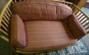 Ercol Saville Style Light Elm Three Seater Sofa, With matching two seater Sofa, Two seater 86cm