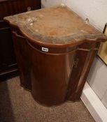 Mahogany Corner Cupboard, circa 19th century, Having a door enclosing a shelved interior, Adapted