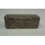 Edward VII Silver Mounted Trinket Box, Hallmarks for Birmingham 1908-09, Decorated with raised