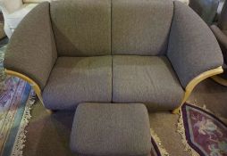 Stressless Three Piece Lounge Suite by Ekorness, Comprising of a two seater Sofa, Reclining armchair