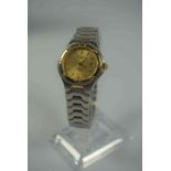 Longines Ladies Wristwatch, 100 metres, Quartz movement, Having a Champagne dial, Baton markers,