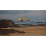 Dorothy Bruce (Contemporary) "Bass Rock - North Berwick" Watercolour, Signed and titled in pencil,