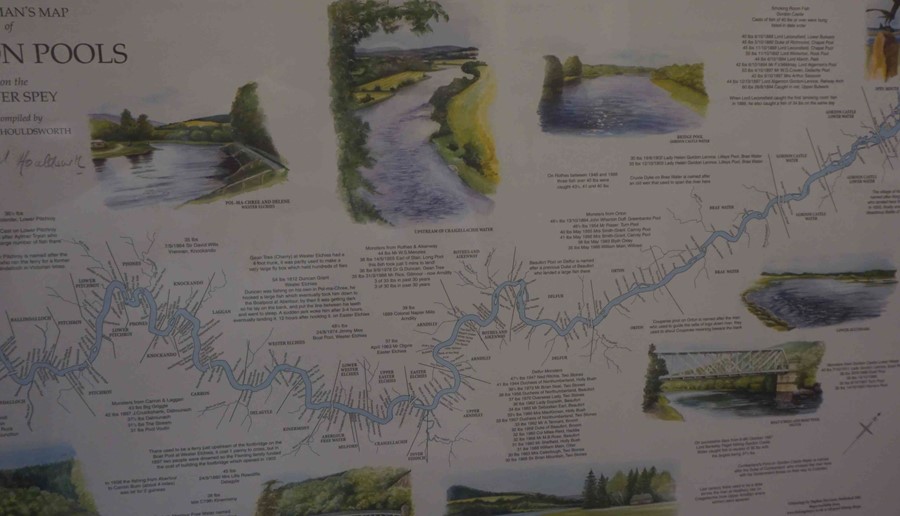 Nigel Houldsworth "Fishermans Map of Salmon Pools on the River Spey" Signed Print, signed in pencil, - Image 3 of 3