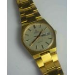 Omega Geneve Automatic Gents Wristwatch, circa 1960s / 70s, Having baton markers, date window, on