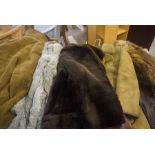 Six Assorted Vintage Coats, To include three fur examples, (6)