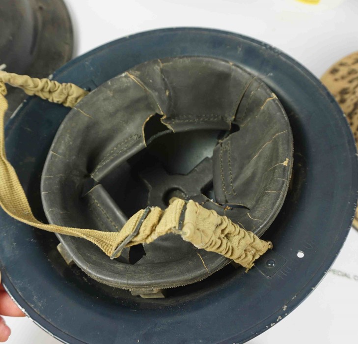 Collection of WWII and Later Steel Police Helmets, To include an Inspector Issue Helmet, Home - Image 4 of 6