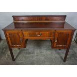 Mahogany Desk / Dressing Table, Having a single Drawer, Flanked with a Cupboard door, 92cm high,