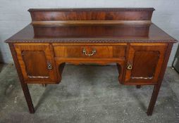 Mahogany Desk / Dressing Table, Having a single Drawer, Flanked with a Cupboard door, 92cm high,