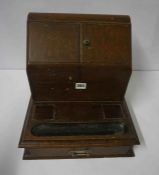 Oak Desk Stand, circa early 20th century, Having a Stationery Compartment, 31cm high, 34cm wide,
