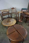 Mixed Lot of Furniture, To include a Sutherland Table, Nest of Five Tables, Stools etc, (a lot)