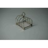 Silver Four Bar Toast Rack, Hallmarks for Sheffield, 2.85 ozt, 9.5cm wide