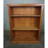 Pine Open Bookcase, 122cm high, 95cm wide, 35cm deep