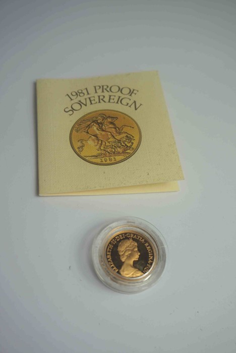 1981 Proof Sovereign Gold Coin, Queen Elizabeth II Bust to the Obverse, With Britannia to the - Image 4 of 4