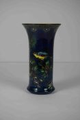 Carlton Ware Cylindrical Lustre Vase, Decorated with Birds on Branches, With Fir Cones and Berries