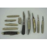 Johnson of Sheffield, Pocket Knife, Having a Rubber grip, Also with ten assorted Pocket Knifes, To