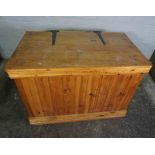 Pine Storage / Toy Box, Having a Hinged top, 77cm high, 112cm wide, 66cm deep