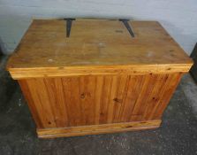 Pine Storage / Toy Box, Having a Hinged top, 77cm high, 112cm wide, 66cm deep