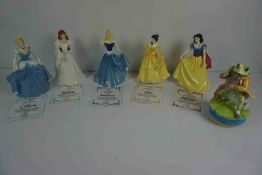 Five Royal Doulton Limited Edition Walt Disney Porcelain Figures, Comprising of "Snow White" HN