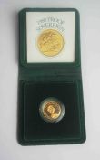 1980 Proof Sovereign Gold Coin, Queen Elizabeth II Bust to the Obverse, With Brittania to the