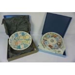 Collection of Wedgwood Calender Plates, Also with a Border Fine Arts and Royal Doulton Plate, All