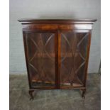 Mahogany Display Cabinet, Having two Glazed doors, Enclosing a Shelved interior, 134cm high, 98cm