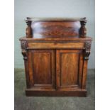 Gillows Style Victorian Mahogany Chiffonier, Having a shelved Gallery back above a single Drawer and