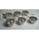 Set of Six Silver Plated Brandy Pans, 3cm high, 10cm long, (6)