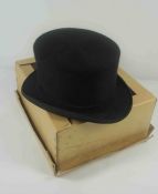 S. Patey of London, Vintage Black Silk Top Hat, Interior Dimensions 14cm x 20.5cm, In Cardboard Box