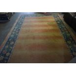 Chinese Style Carpet, Decorated with Floral Medallions on an Orange ground, 329cm x 240cm