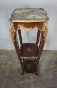 French Style Etagere, Decorated with nude Female Appliques, 111cm high, 34cm wide, 34cm deep