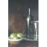 Paul Telford "Still Life with Green Apples" Limited Edition Silkscreen, 53.5cm x 37cm, Signed in