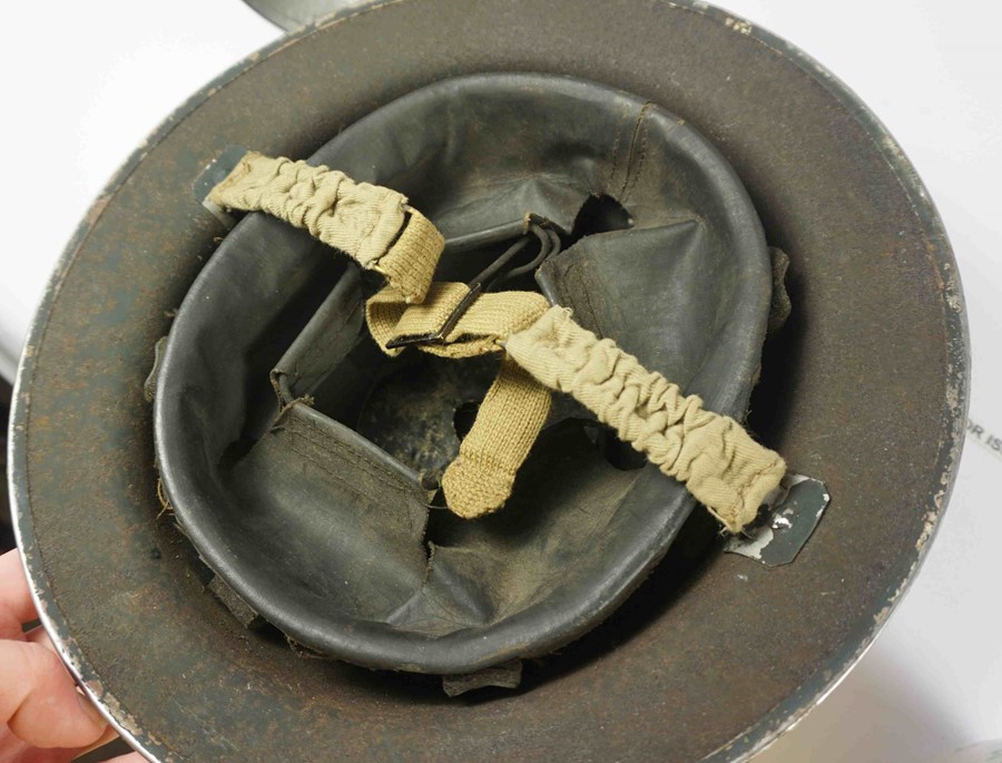 Collection of WWII and Later Steel Police Helmets, To include an Inspector Issue Helmet, Home - Image 5 of 6