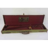 Vintage Army Style Canvas Gun Case, Having label to the fitted interior for Alexander Martin,