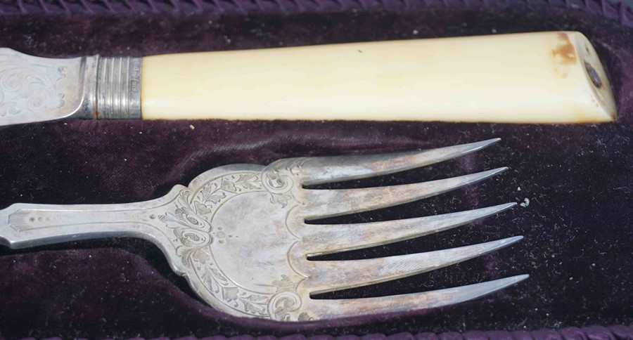Two Pairs of Silver Banded Fish Dividers, Having Ivory style and Mother of Pearl style handles, Both - Image 12 of 12