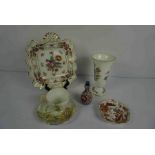 Mixed Lot of China and Pottery, To include a small Japanese Imari Double Gourd Vase, Four pieces