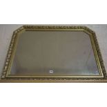 Modern Gilt Framed Overmantel / Wall Mirror, 75cm high, 105cm wide