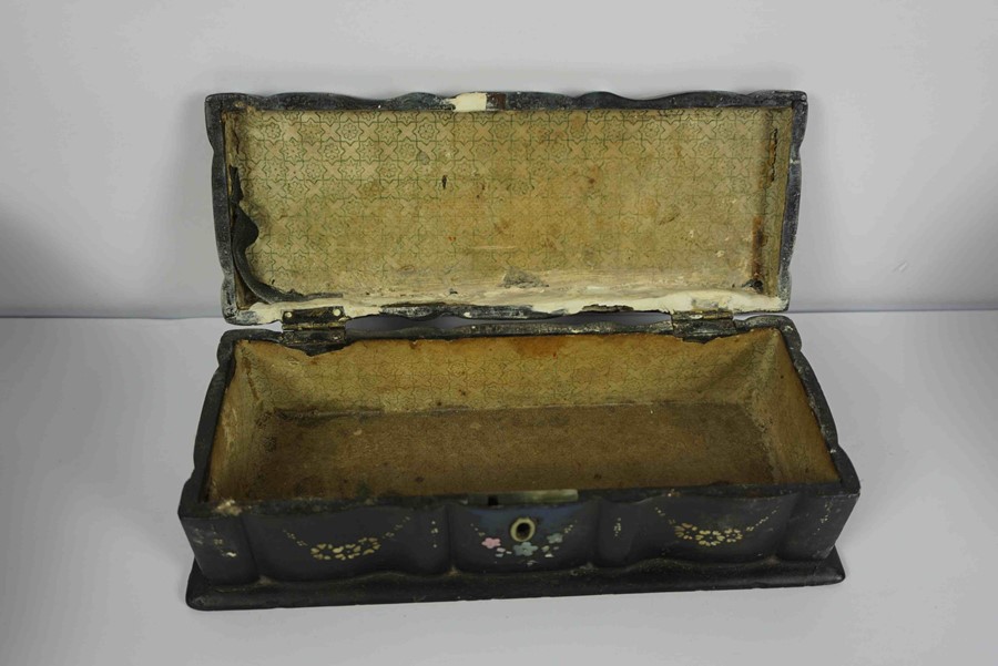 Mixed Lot of 19th Century and Later Collectables, To include a Papier Mache Box, Walnut Marquetry - Image 6 of 11