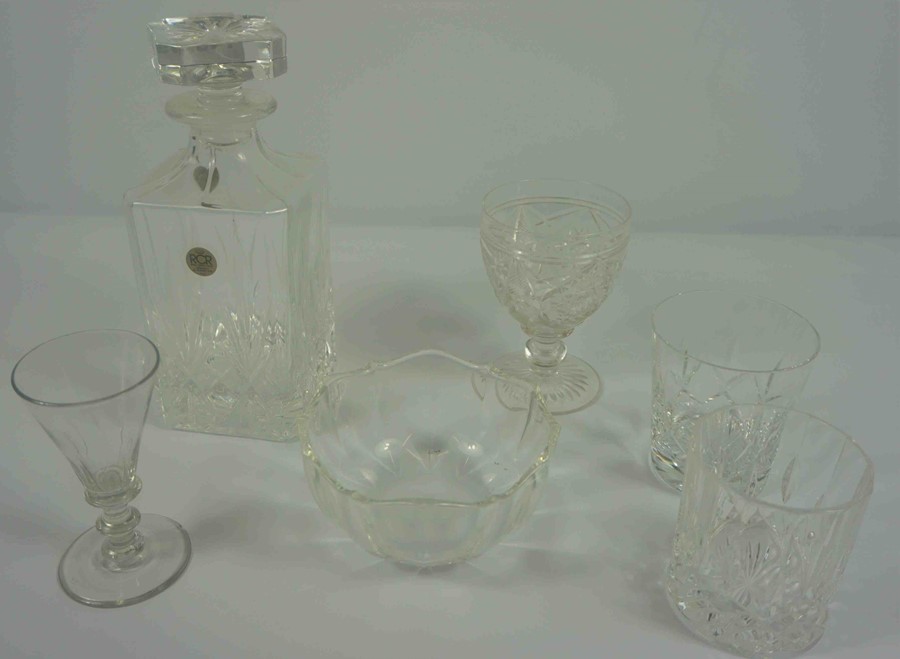 Quantity of Crystal and Glass, To include Decanters, Austrian style Tumblers, Glasses by