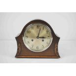 Vintage Oak Cased Mantel Clock, 22cm high
