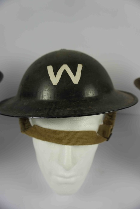 Two WWII British Home Front Warden Steel Helmets, For Air Raid / Civil Defence, Also with a Home - Image 2 of 7