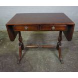 Reproduction Sofa Table, Having two Drawers and Drop ends, 83cm high, 143cm wide, 52cm deep