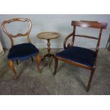 Regency Mahogany Carver Armchair, circa early 19th century, Also with a Victorian Parlour Chair,