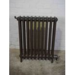 Vintage Cast Iron Radiator, 77cm high, 64cm wide, 14cm deep