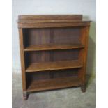 Vintage Oak Open Bookcase, 110cm high, 92cm wide, 26cm deep