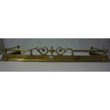 Brass Extending Fire Fender, 11cm high, 110cm wide, 37cm deep