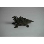 Chinese Cast Bronze Dragon, circa late 19th century, Originally part of a Figure group, 5cm high,
