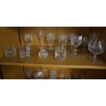 Mixed Lot of Crystal and Glass, To include a Decanter with stopper, Bowls, Vase, Wine and