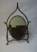 Mahogany Dressing Mirror, circa 19th century, Having a swing Mirror, Decorated with Ivory style