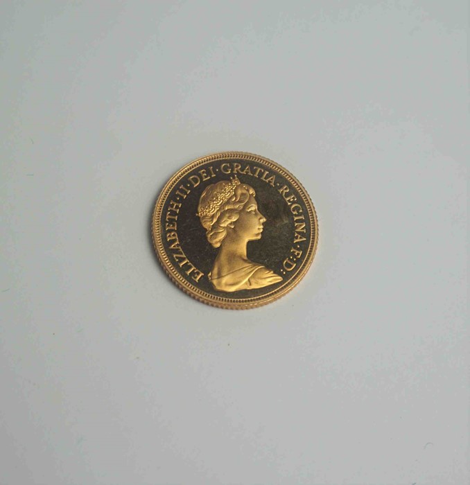 1980 Proof Sovereign Gold Coin, Queen Elizabeth II Bust to the Obverse, With Brittania to the - Image 2 of 4